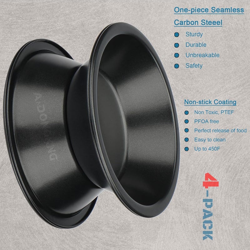 AmDONGKING 5 inch Pie Tin, 4 Pack Small Pie Pan for Oven and Instant Pot Baking - Image 5
